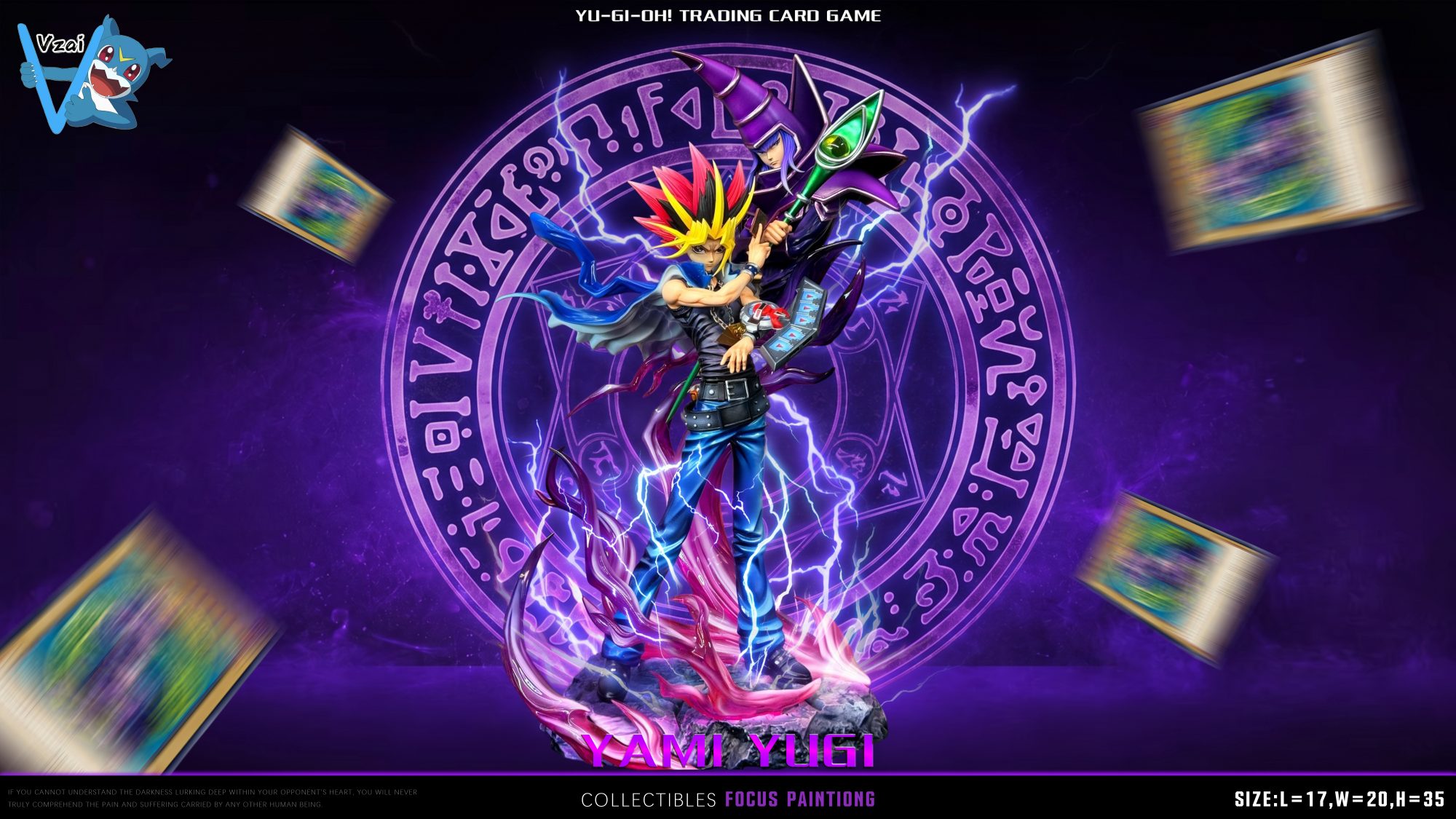 Vzai Studio Yami Yugi Dark Magician Yu-Gi-Oh estatua de resina