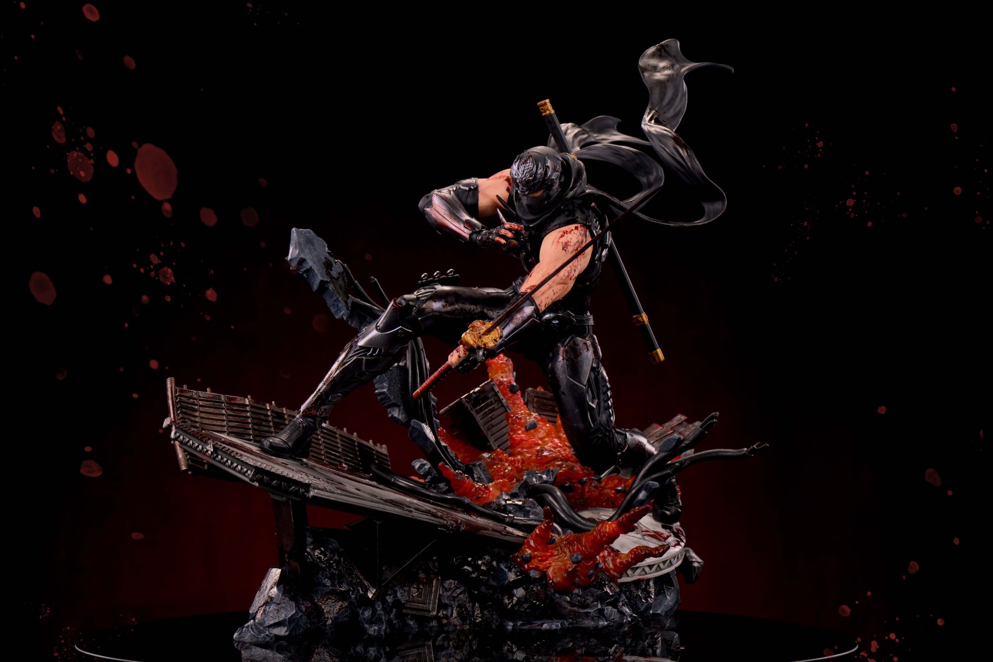 Sword X Wing Studio – Ryu Hayabusa 1/4 Resin Statue | Ninja Gaiden - Imagen 18