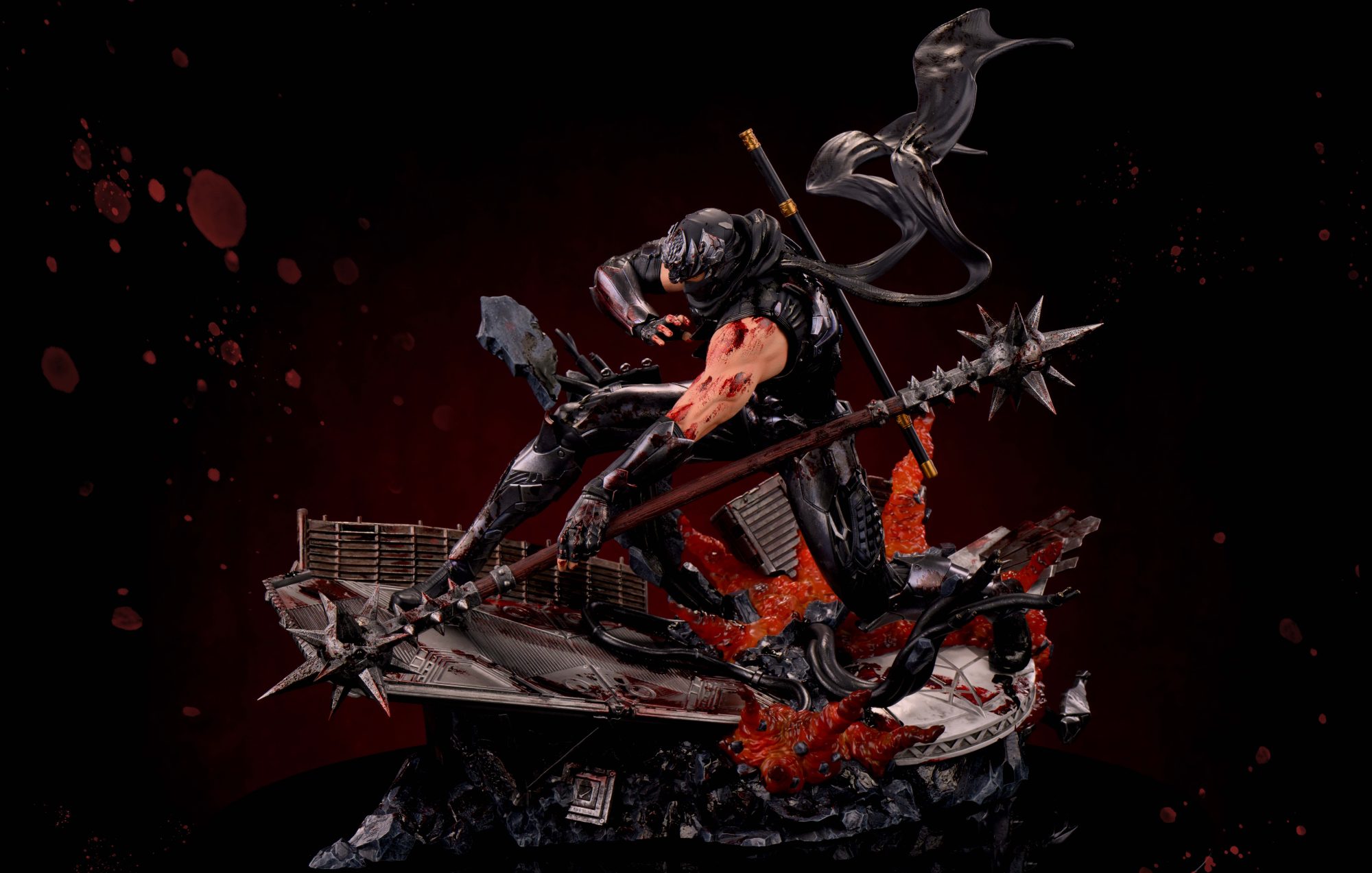 Sword X Wing Studio – Ryu Hayabusa 1/4 Resin Statue | Ninja Gaiden - Imagen 16