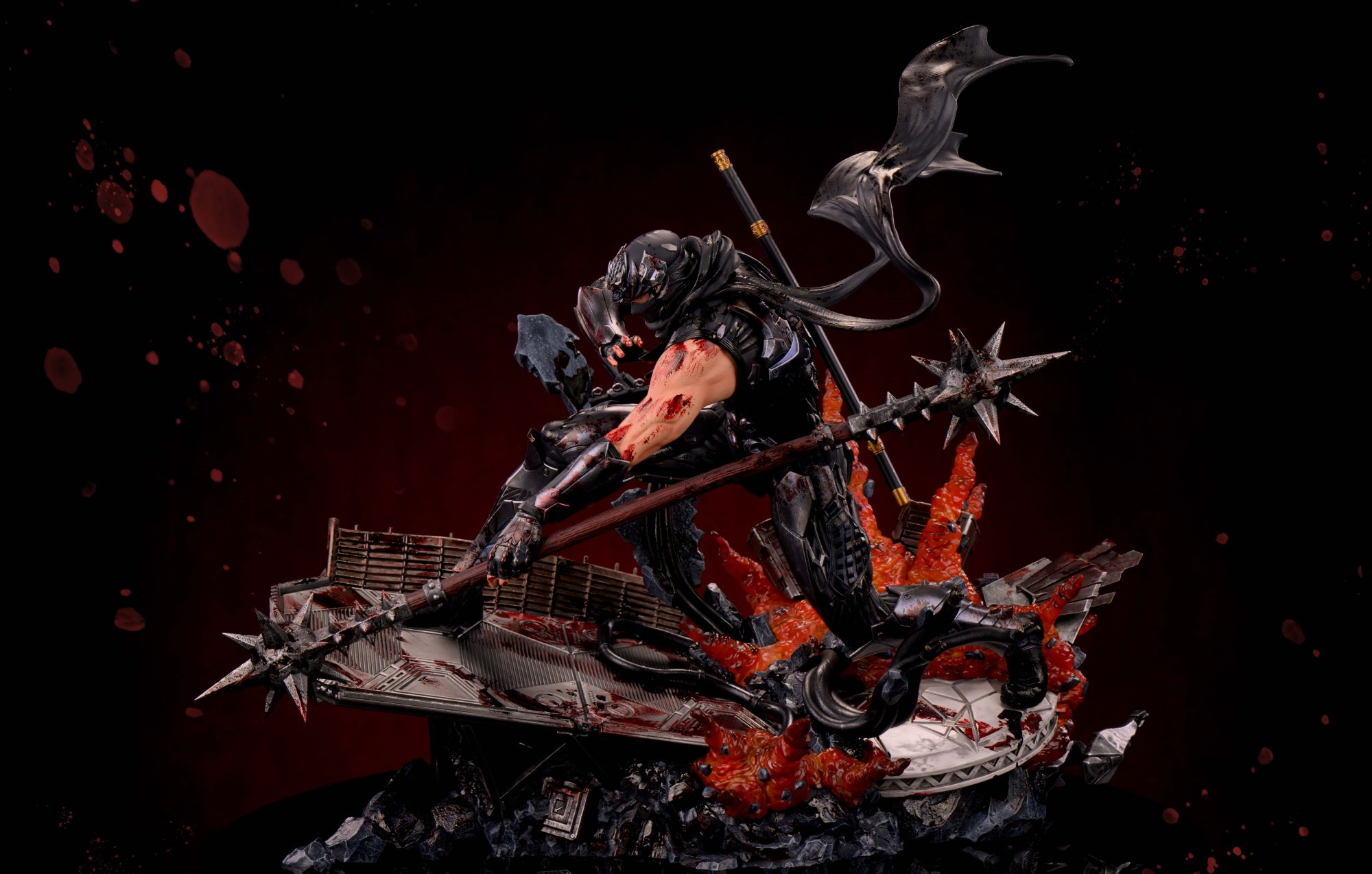 Sword X Wing Studio – Ryu Hayabusa 1/4 Resin Statue | Ninja Gaiden - Imagen 15