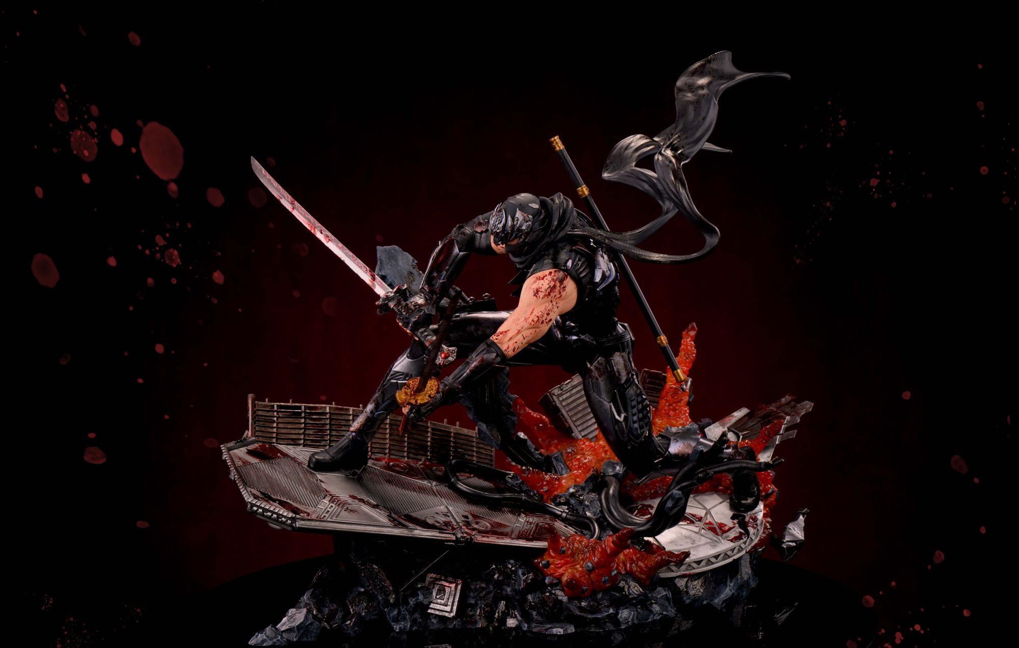 Sword X Wing Studio – Ryu Hayabusa 1/4 Resin Statue | Ninja Gaiden - Imagen 14
