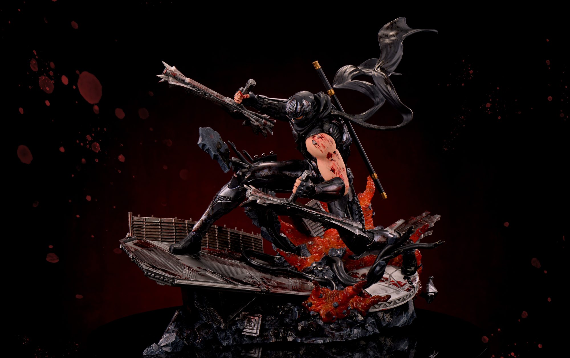 Sword X Wing Studio – Ryu Hayabusa 1/4 Resin Statue | Ninja Gaiden - Imagen 13