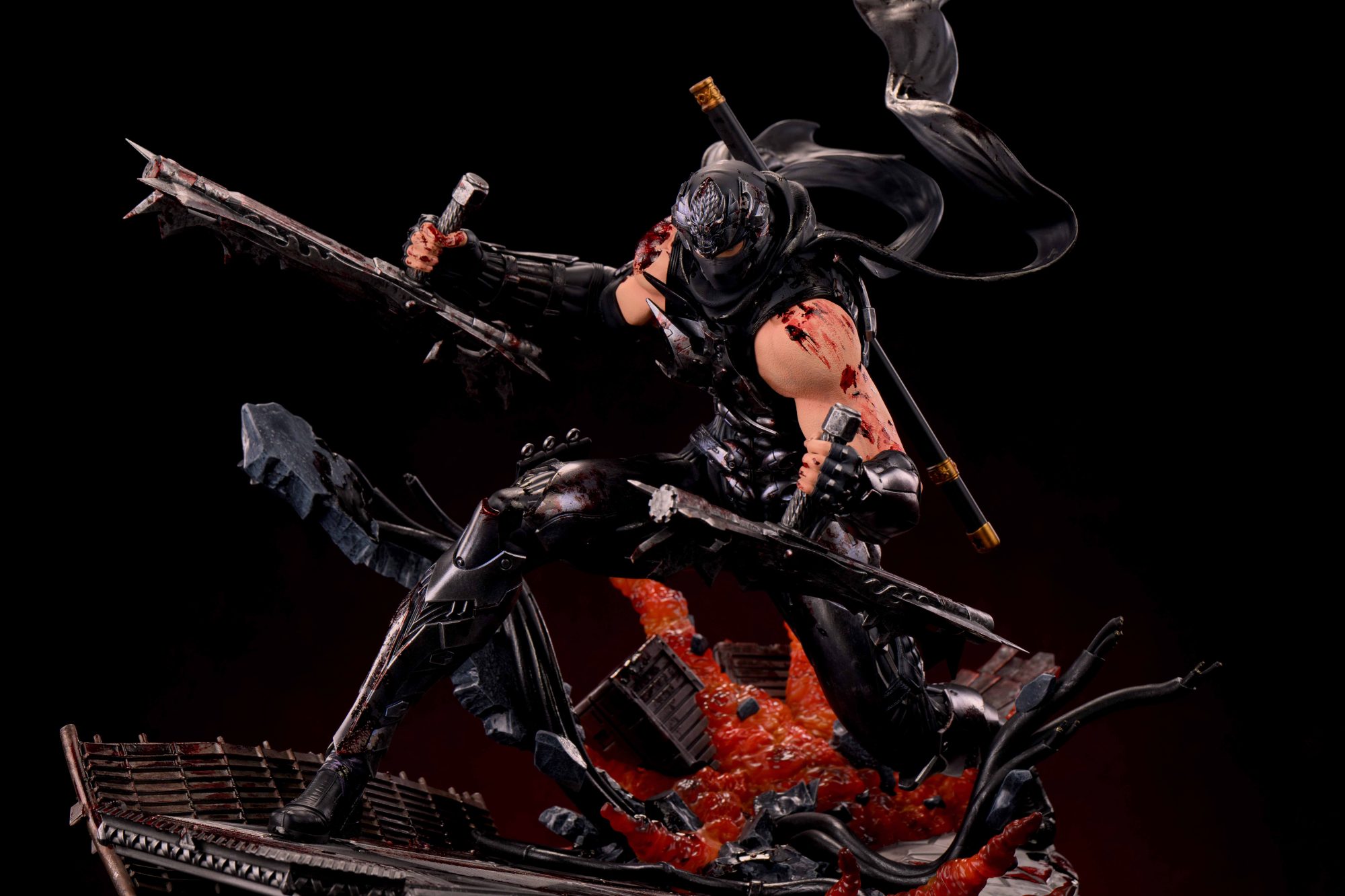 Sword X Wing Studio – Ryu Hayabusa 1/4 Resin Statue | Ninja Gaiden - Imagen 12