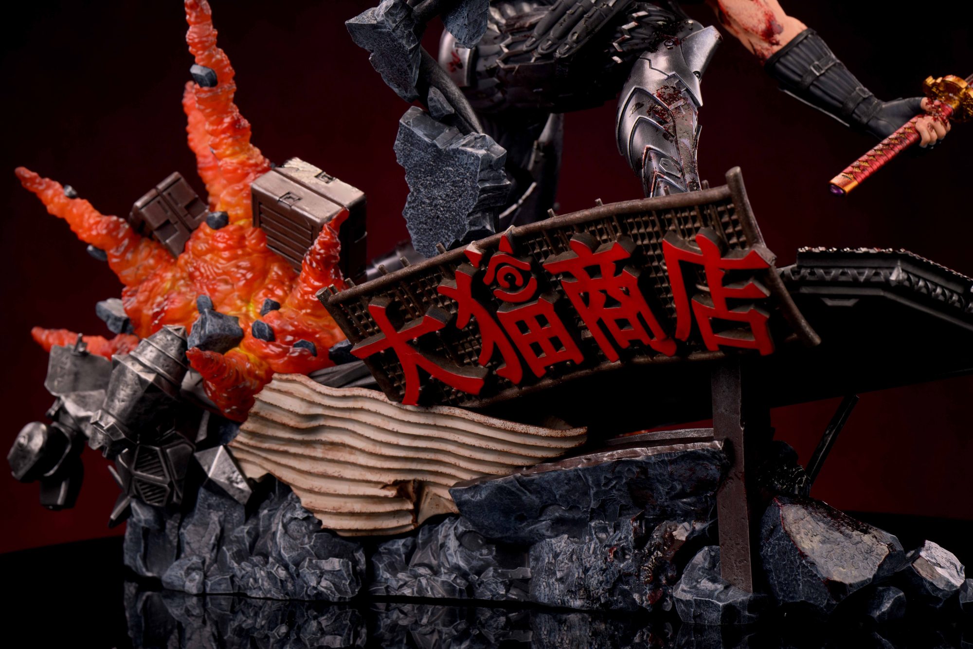 Sword X Wing Studio – Ryu Hayabusa 1/4 Resin Statue | Ninja Gaiden - Imagen 8