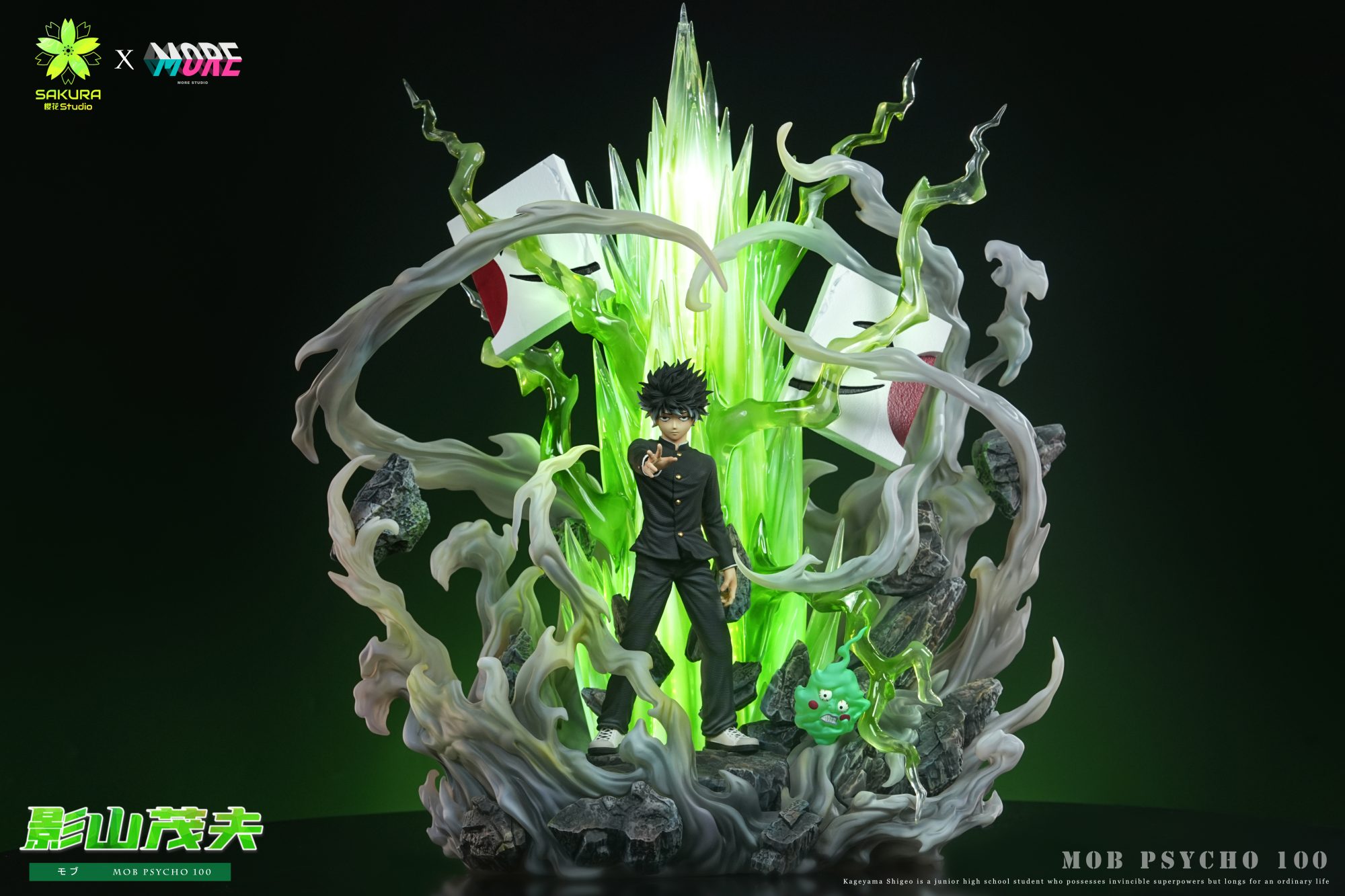 Sakura More Studio Shigeo Kageyama Resin Statue Mob Psycho 100