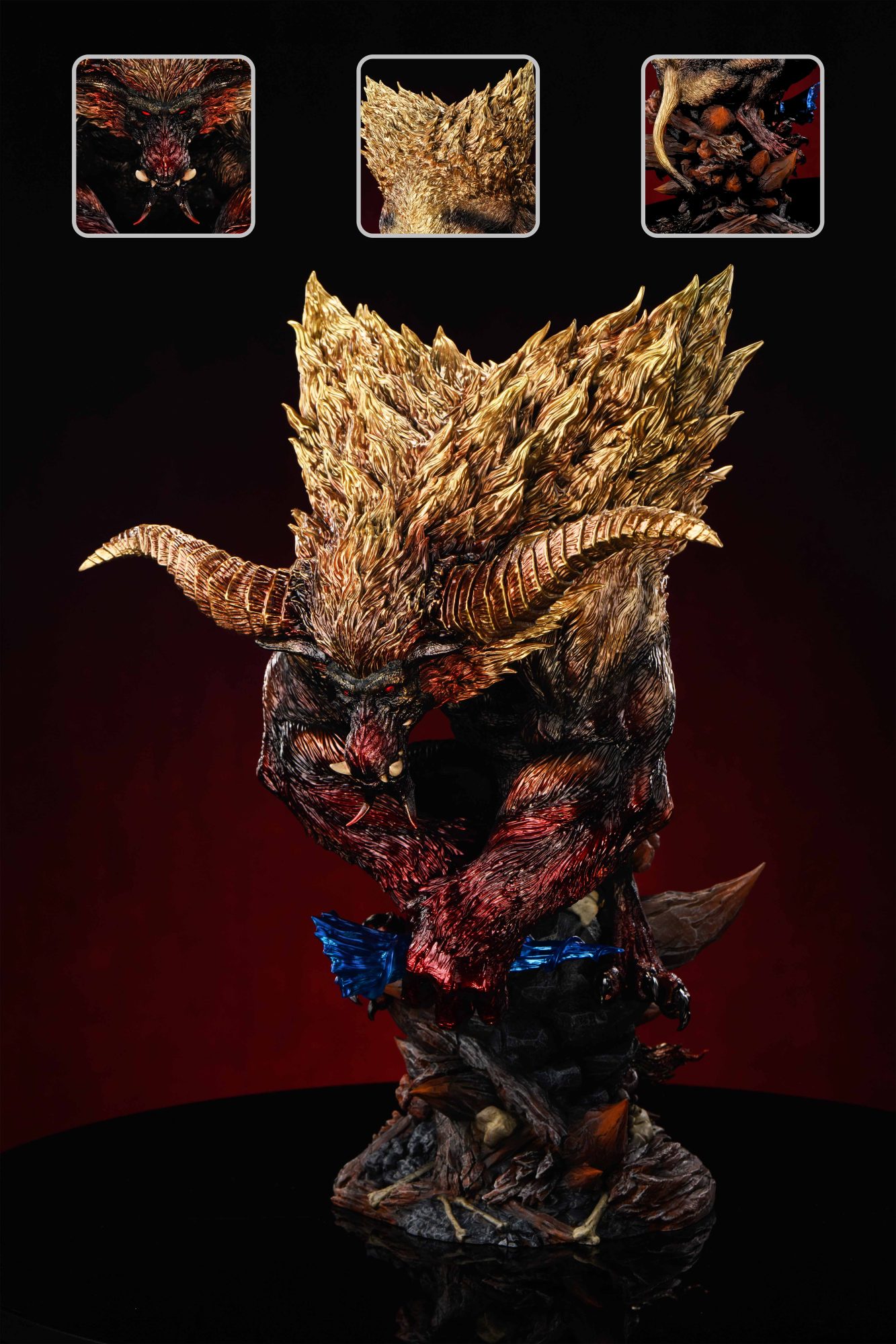 Sword X Wing Studio Furious Rajang Resin Statue - Imagen 12