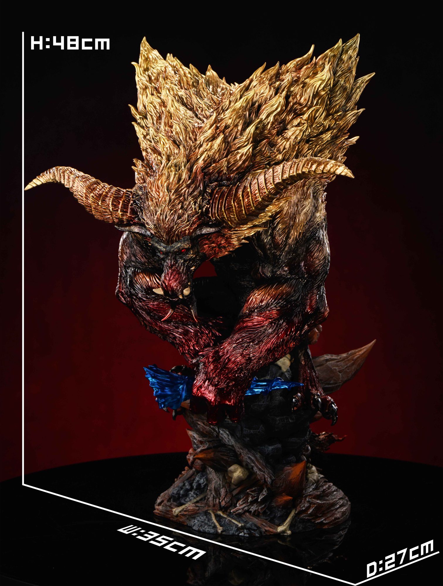 Sword X Wing Studio Furious Rajang Resin Statue Monster Hunter