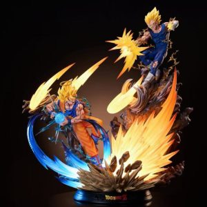 KD Collectibles Goku SS2 vs Majin Vegeta SS2 Resin Statue Dragon Ball