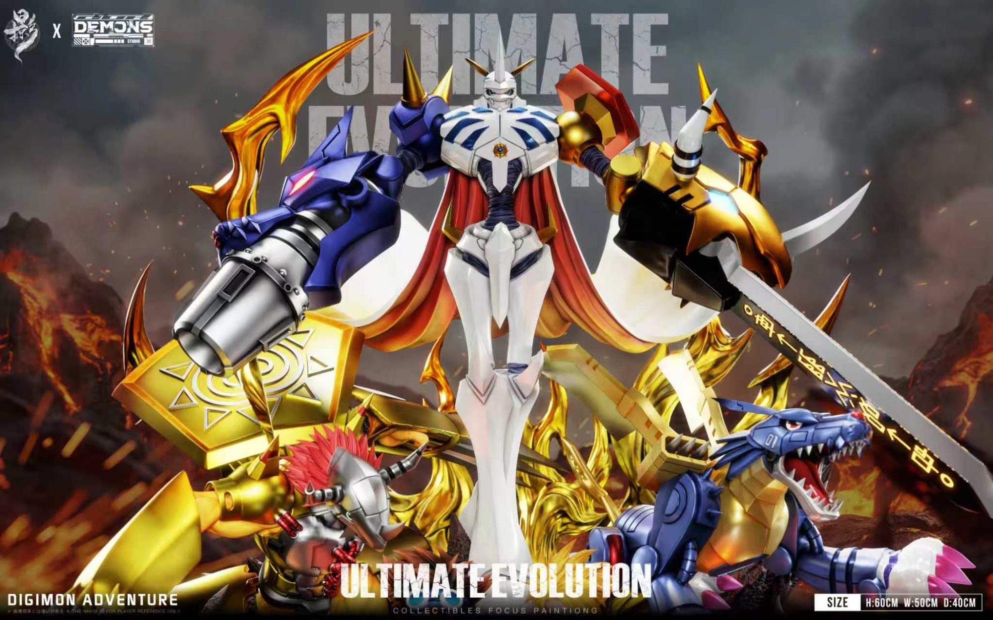 LueYing x Demons Studio Omegamon Resin Statue - Imagen 7