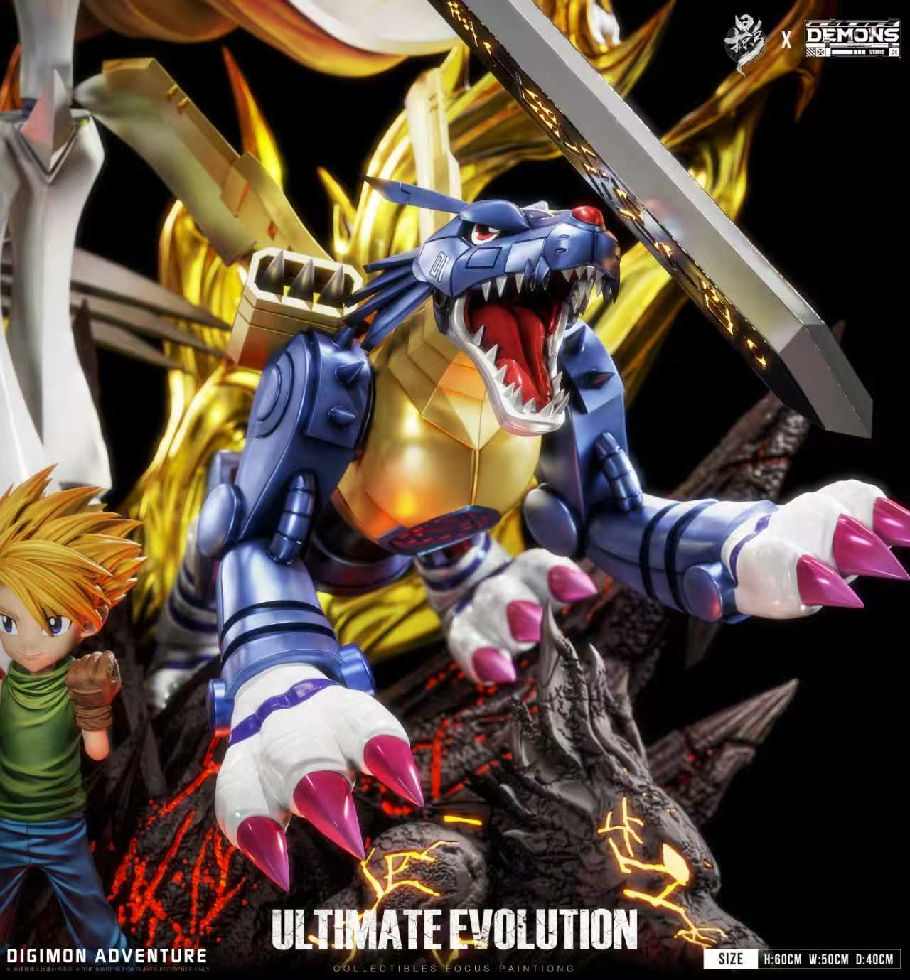 LueYing x Demons Studio Omegamon Resin Statue - Imagen 6