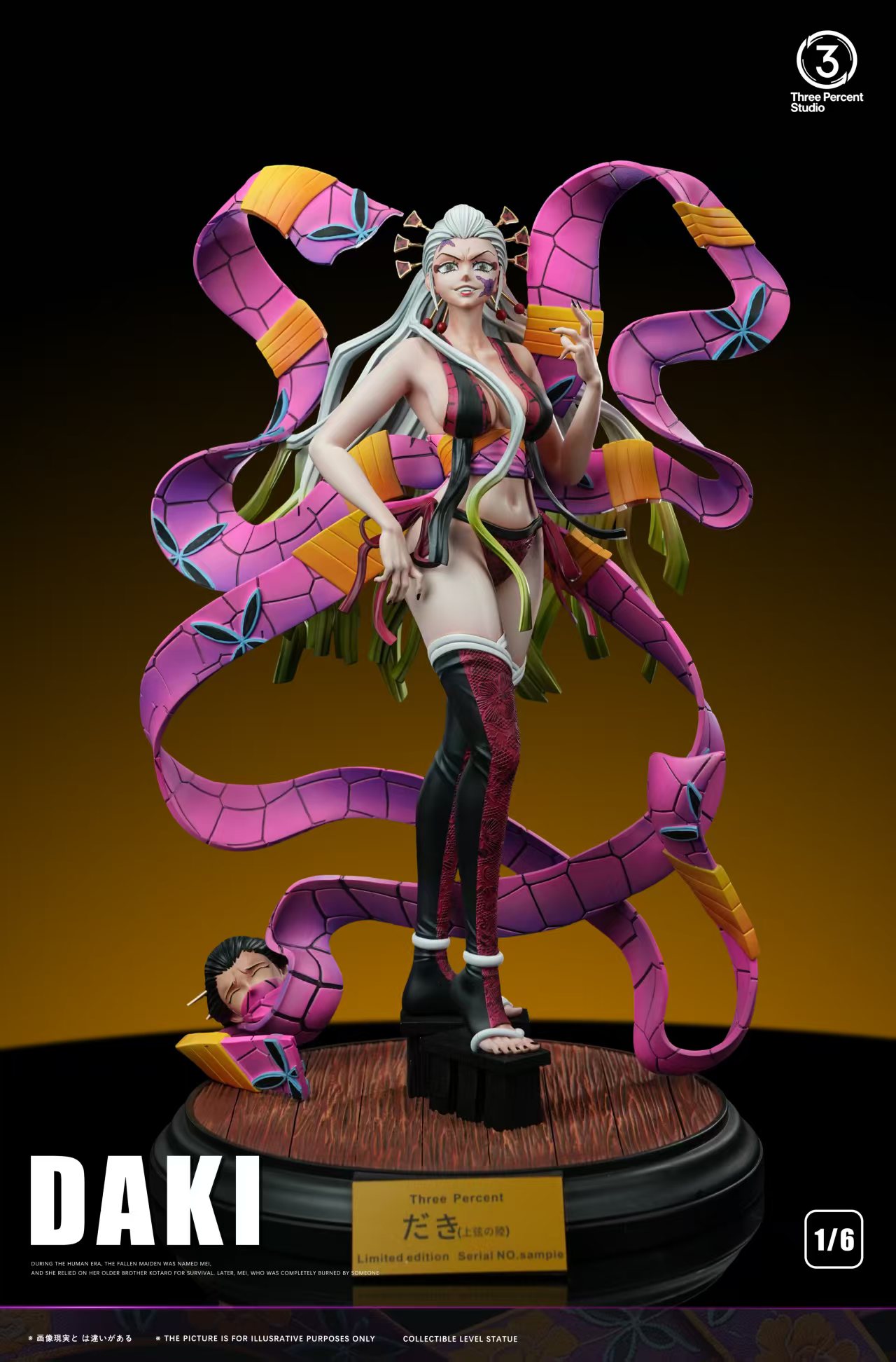 Three Percent Studio Daki Resin Statue Kimetsu no Yaiba Demon Slayer