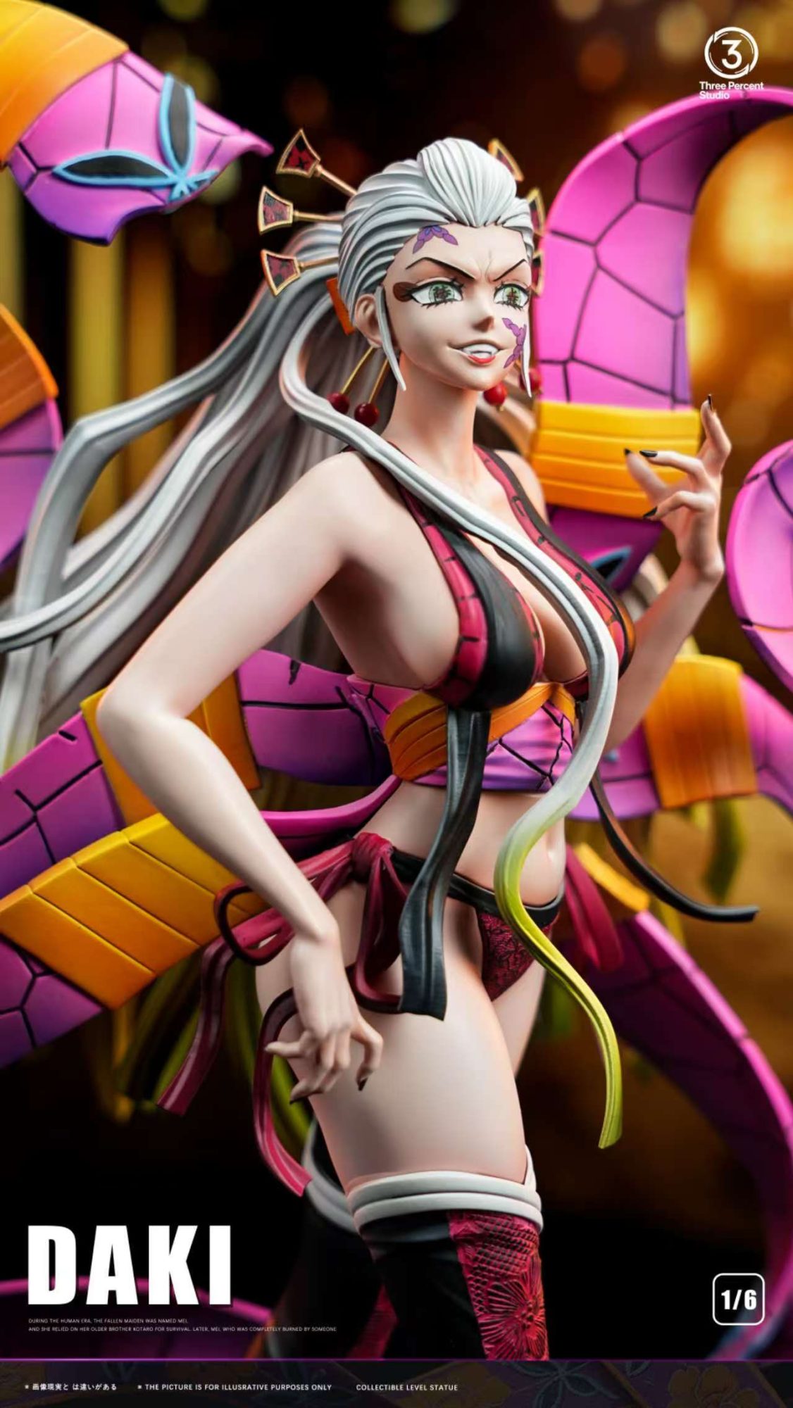 Three Percent Studio Daki Resin Statue Kimetsu no Yaiba Demon Slayer