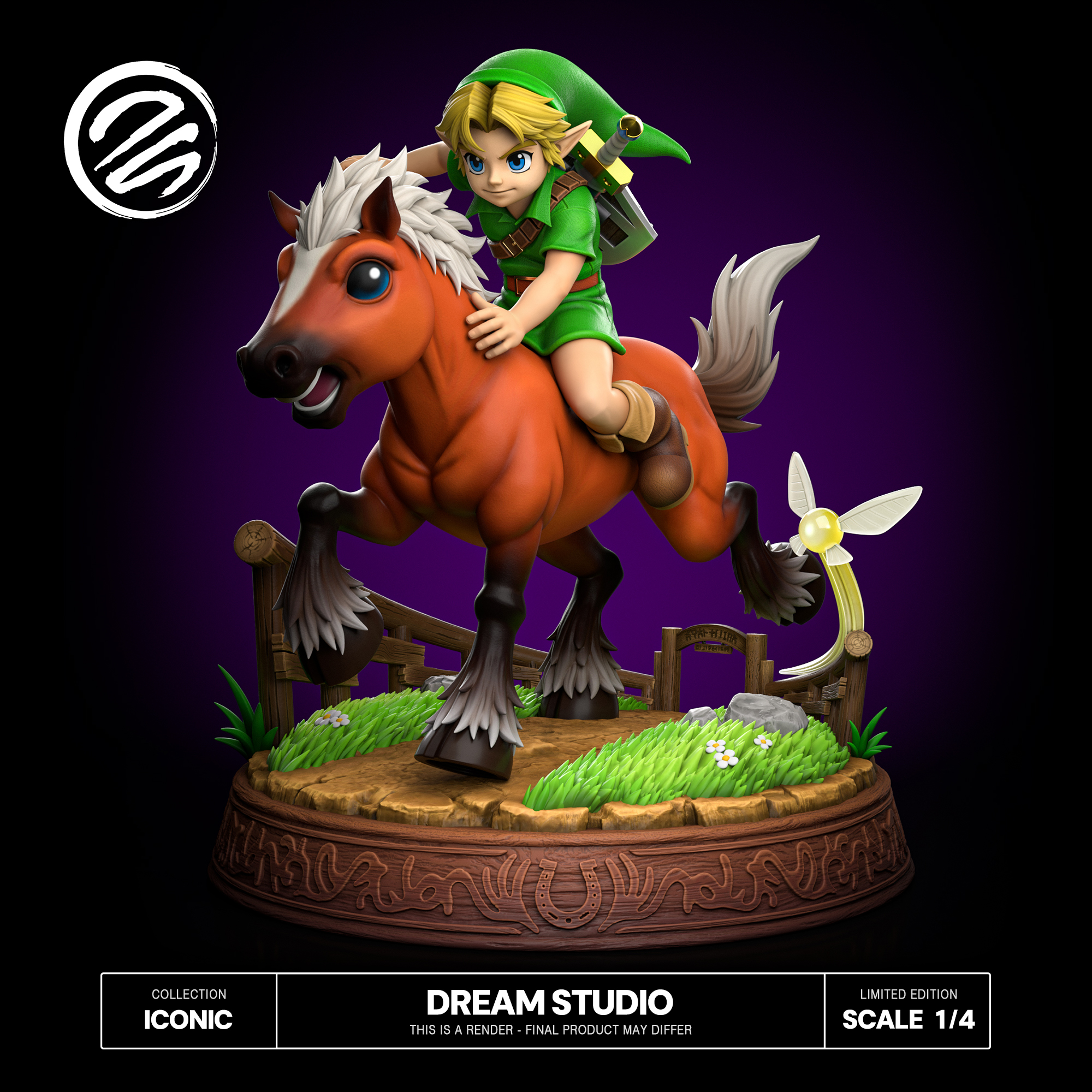 Dream Studio Young Link Epona 1/4 Resin Statue Majora's Mask
