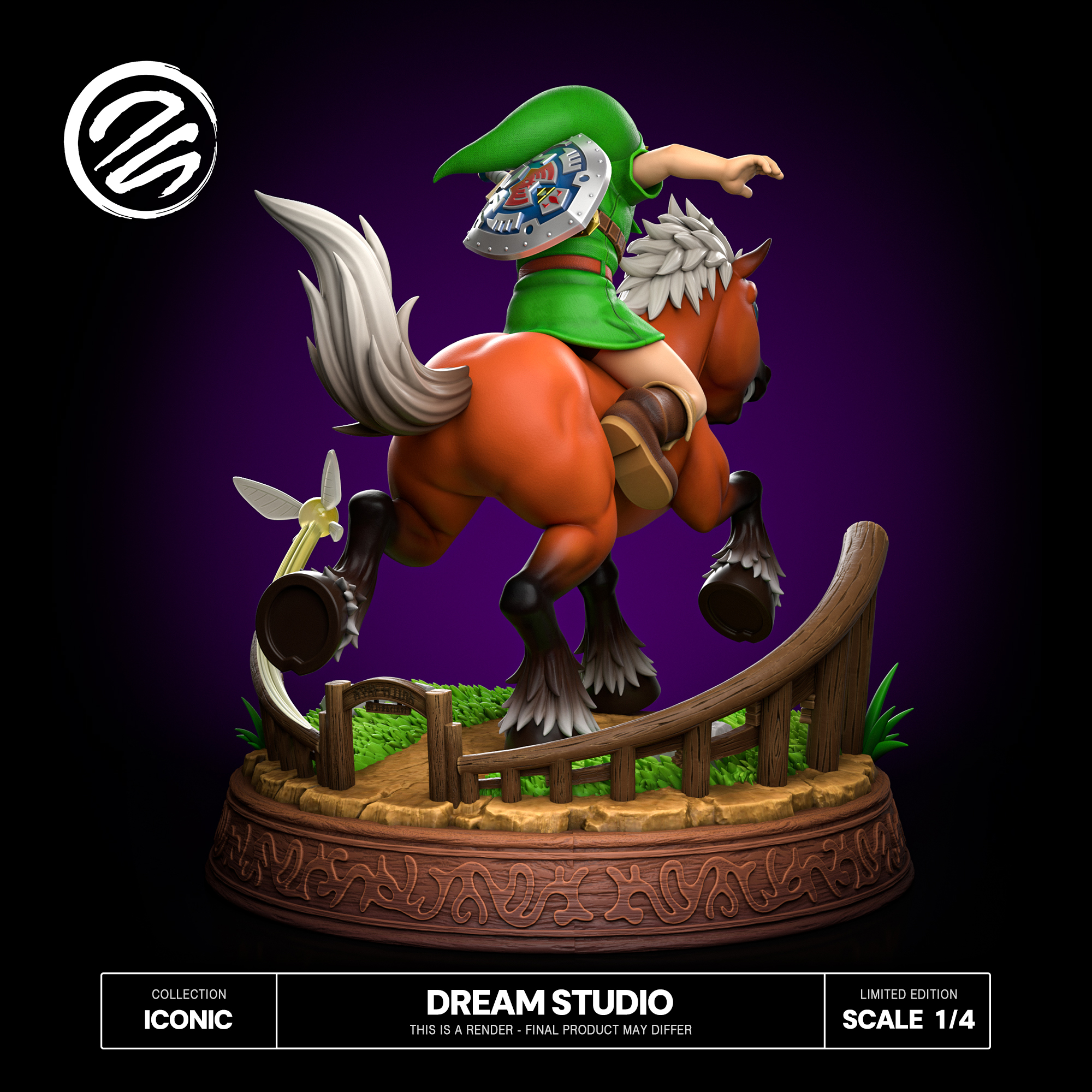 Dream Studio Young Link & Epona 1/4 Resin Statue - Imagen 7