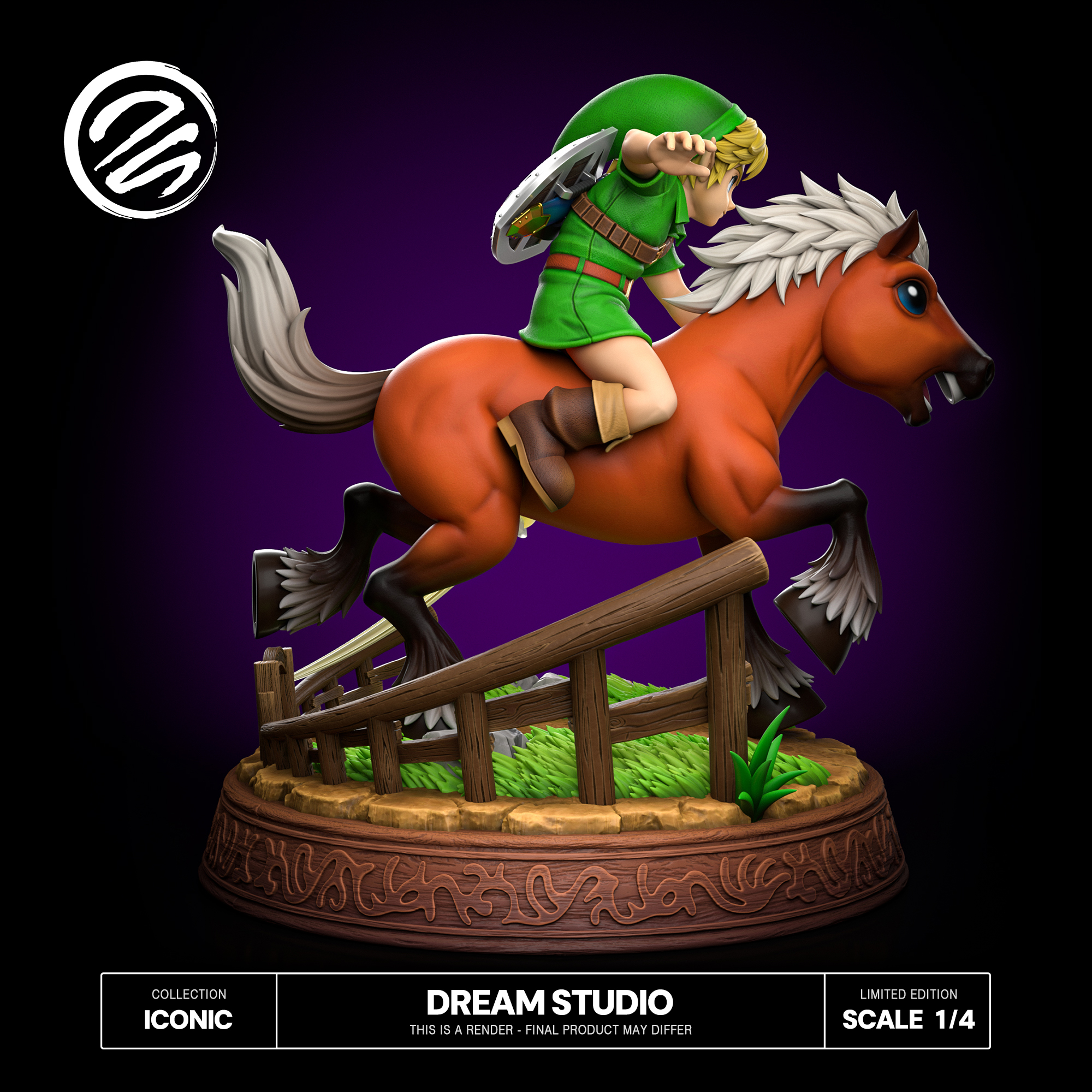Dream Studio Young Link & Epona 1/4 Resin Statue - Imagen 6