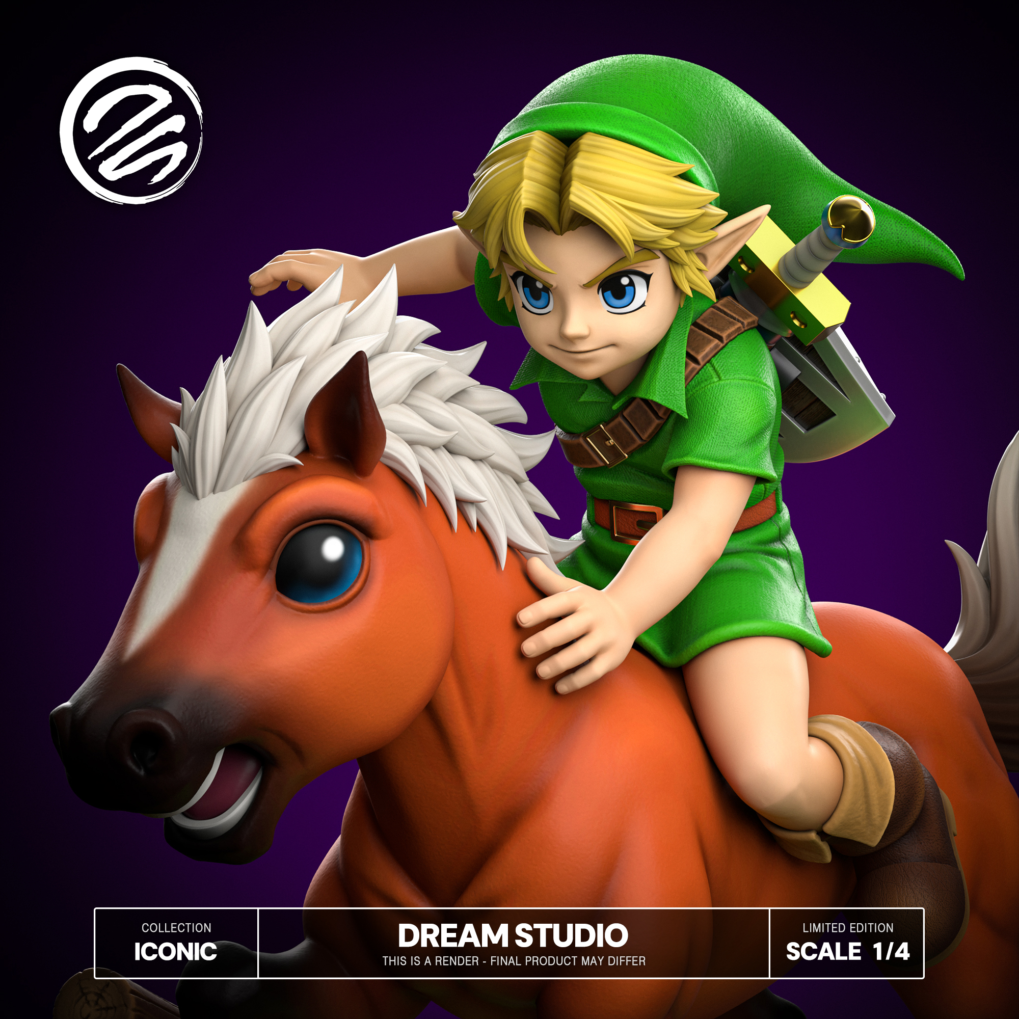 Dream Studio Young Link & Epona 1/4 Resin Statue - Imagen 5
