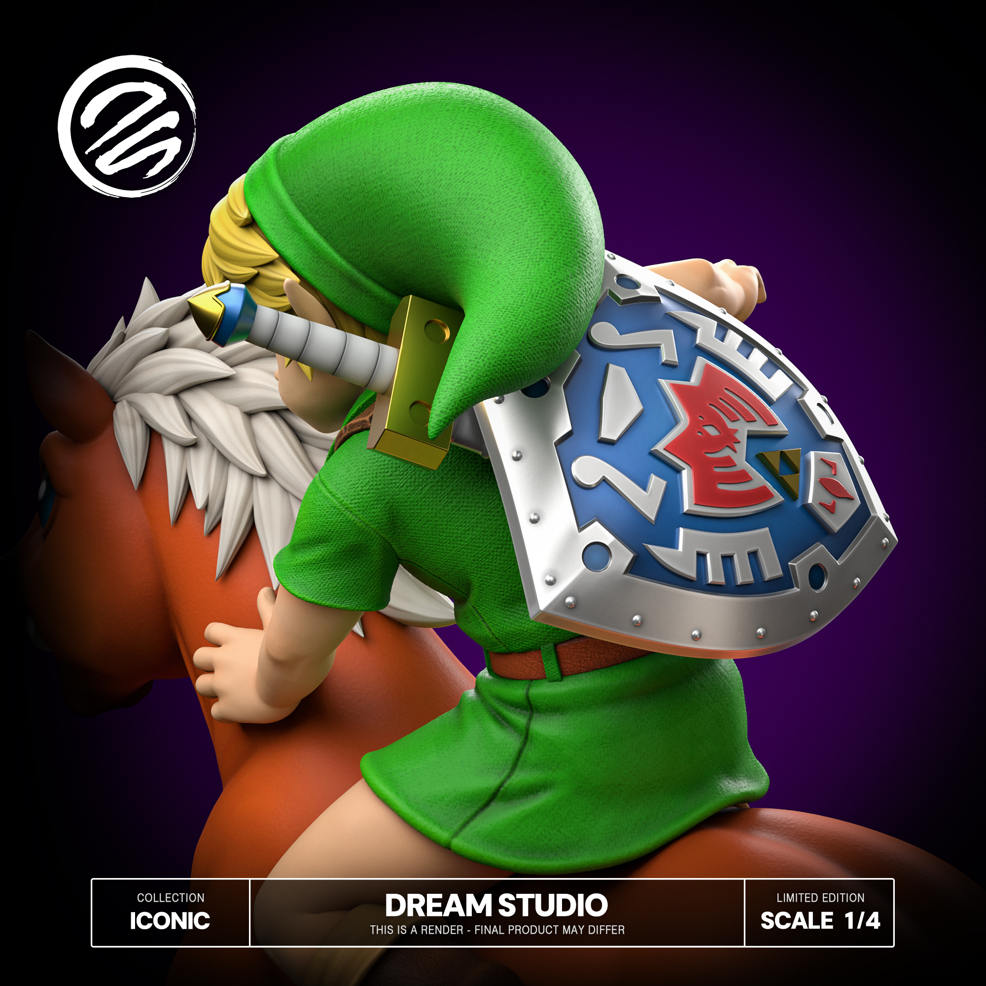 Dream Studio Young Link Epona 1/4 Resin Statue Majora's Mask